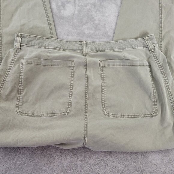 Old Navy Womens Pants 18 Plus Cropped Green Zip Fly Pockets Cotton Blend GRE26E - Picture 6 of 9